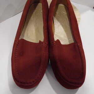Vionic Debbie Suede Loafers Slip-on in Deep Purple/Burgandy Women's Size 11